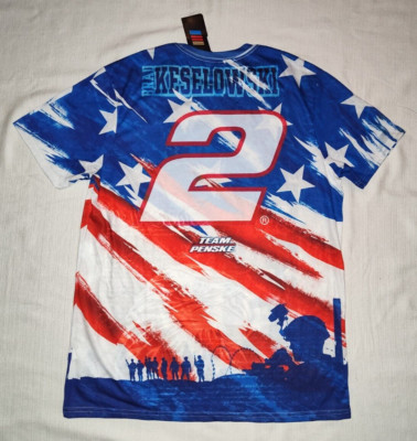NEW Nascar Team Penske Brad Keselowski American Pit Crew T-Shirt Large L NEW