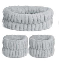 6 PCS Spa Headband with Wrist Washband Face Wash Set, Makeup Headband and Wristb