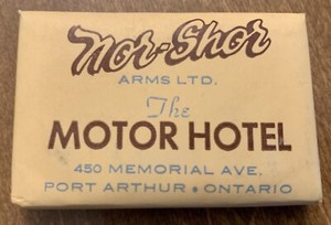 Vintage Nor-Shor Motor Hotel Soap, Port Arthur, Ontario, Travel Bar, Unopened