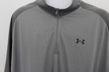UNDER ARMOUR 1/2 ZIP LOOSE FIT PERFORMANCE L/S GREY TOP SZ:4XL 4X NWT