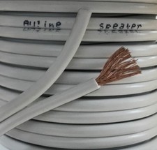 25m White Auline® 2x 2.5mm2 Speaker Cable Wire 79 Strand Audio HiFi Car 14AWG