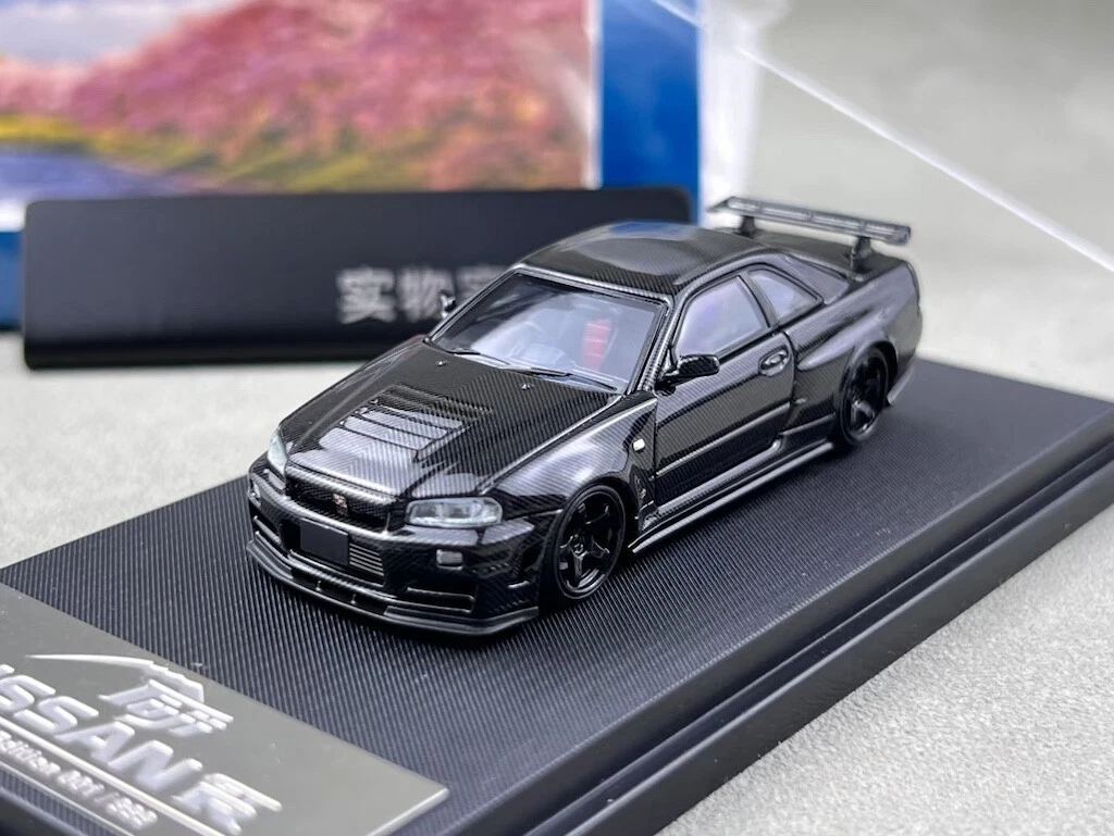 Fuji 1:64 Black Carbon Skyline GTR R34 Nismo Z-Tune Car