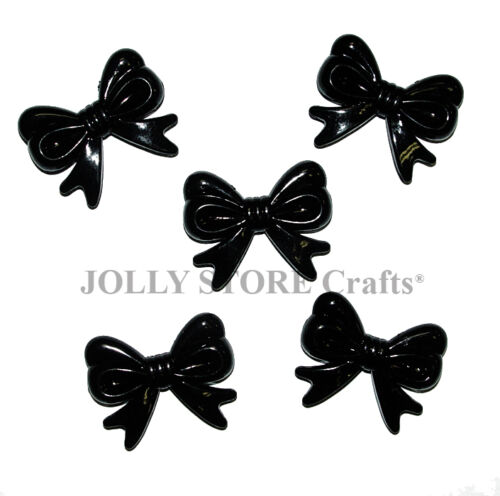 Black Bow 10pc Ties Novelty Charms Beads for crafts necklaces fun jewelry shower