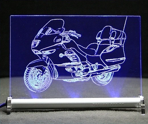 TECHNOLOGS BMW K 1200 LT als Gravur auf LED Schild motorcycle bike