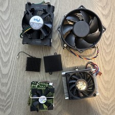 Lot of 11 Assorted CPU Fans, Heatsinks, GPU F...
