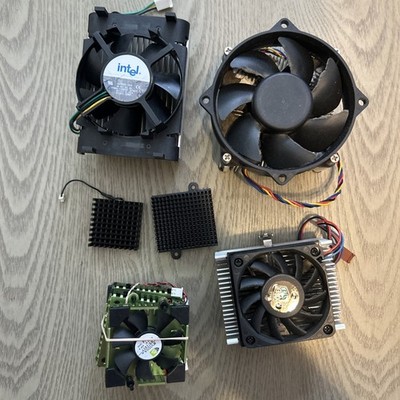 Lot of 11 Assorted CPU Fans, Heatsinks, GPU Fans, Coolers Etc