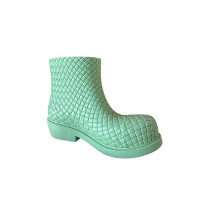 Bottega Veneta 764422 Pistachio Green Women's Rubber Fireman Boots - 41