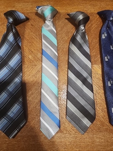 Kid's Clip On Ties Lot Of 5 Boys Ties Multiple Styles Colors Brands - 第 3/8 張圖片