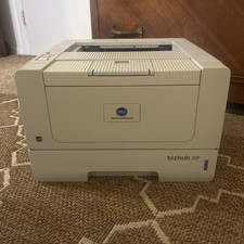 Konica Minolta BizHub 20P Mono Laser Printer No AC Cord  Drum Issue For Repairs