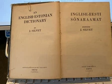 English-Estonian Dictionary by J. Silvet 1946