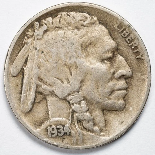 1934-D Buffalo Nickel Denver Mint Very Fine (VF)