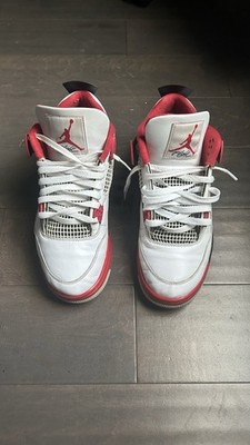 Jordan 4 Fire Red Fair Condition Size 10 Includes No Box Authentic Shoes No Box