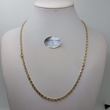 COLLANA UOMO-UNISEX A MAGLIA IN ORO GIALLO E BIANCO 18KT 750 6,75 GRAMMI (2679)