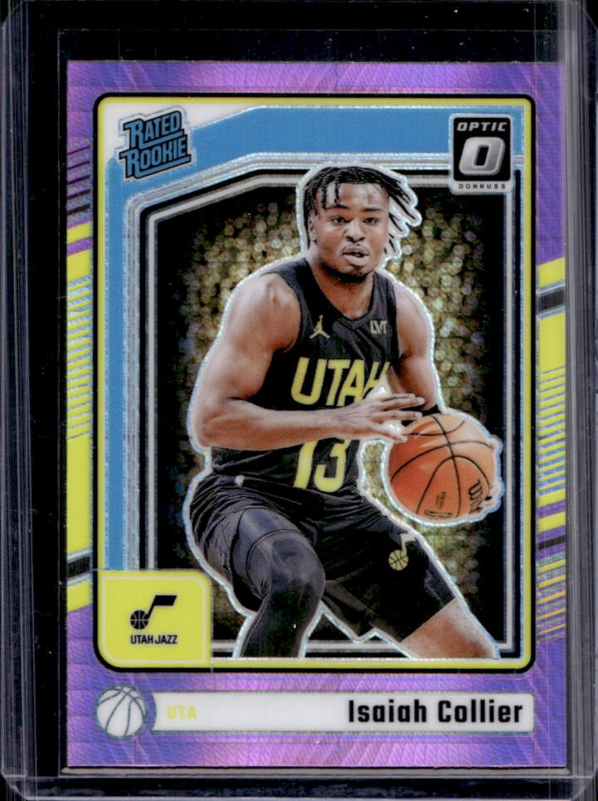2024-25 Donruss Optic Isaiah Collier Hyper Pink Prizm RC Rated Rookie #295