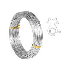 Aluminum Craft Wire65 Feetmm Bendable Metal Wire for Jewelry 18 Gauge 1 Silver