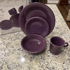 Fiesta 4 Piece Classic Place Setting MULBERRY Fiestaware Set in Box USA , New