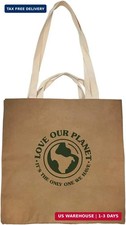 Reusable Grocery Bag - Large Sustainable Washable Paper Tote with Reinforced Sea