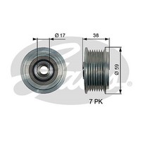 Gates OAP7169 Spanner + Riemenscheiben FüR Hyundai H1 2008 2,5-100Kw 135Cv Crdi