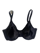 Wacoal Bra Womens 32DD Lace Underwire Sheer Floral Unlined Lingerie 65149 Black