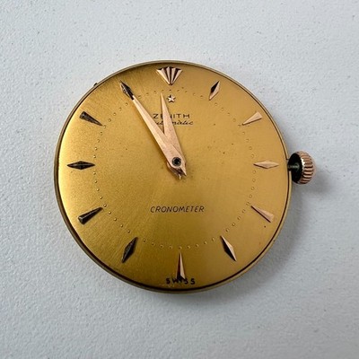 Zenith Cal 133.8 Automatic Watch Vintage Mens Chronometer Gold Dial To Restore