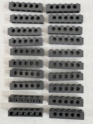 LEGO 20-piece Dark Bluish Gray 1x6 Technic Bricks w/ holes 1 x 6 FREEE SHIPPING