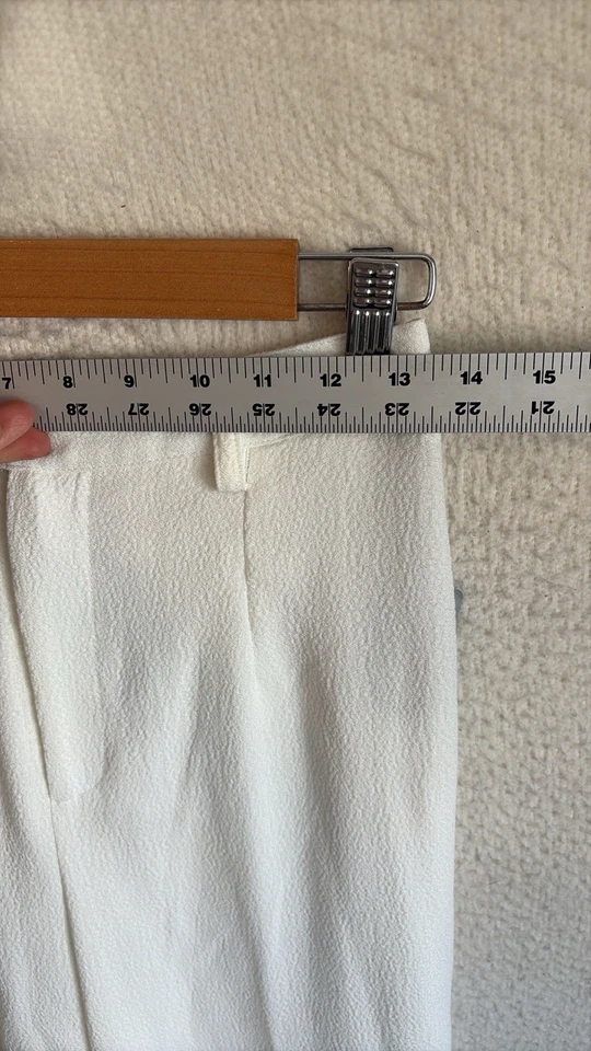 Pantalón Missguided Premium Crepe Pierna Ancha Mujer Talla 4 Blanco Foto 3 de 4