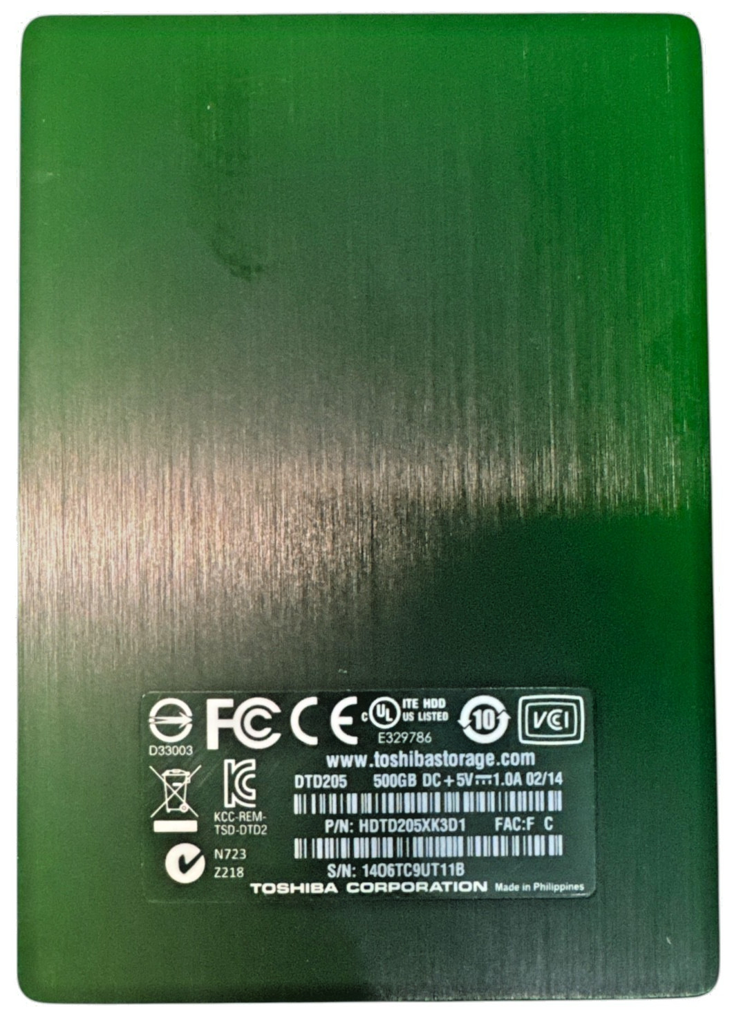 Toshiba Dtd2 Portable Drive Slim 500gb USB 3.0 2.O Black External Hard Drive