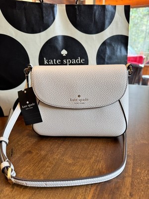 NEW Kate Spade Monica Small Flap Crossbody Bag Meringue Leather