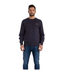 Tommy Hilfiger Men's Navy Blue Cotton Sweater Small Crewneck Pullover