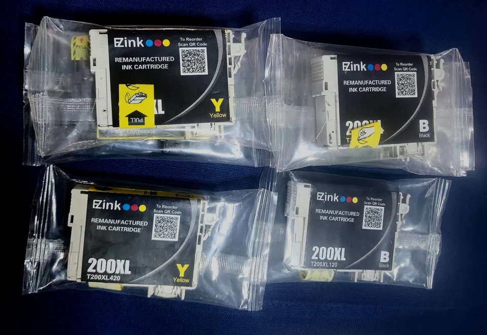 INK CARTRIDGES 7 TOTAL EZINK  ink cartridges 3 yellow & 4 black... - Image 3 of 4