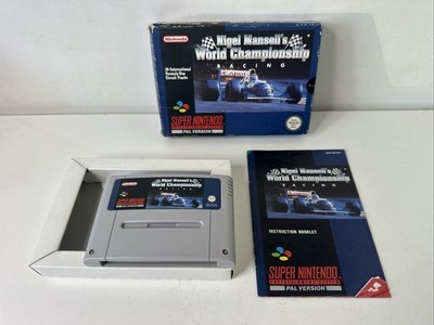 Nigel Mansell's World Championship Racing SNES BOXED CIB Super Nintendo PAL
