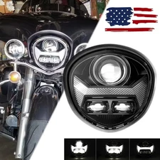 DOT LED Headlight with Halo DRL Lamp For Yamaha V STAR 1300 XVS 1300CT 2010-2017