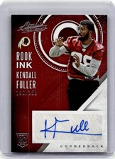 2016 PANINI ABSOLUTE ROOK INK SILVER KENDALL FULLER RC AUTO /250 WASHINGTON