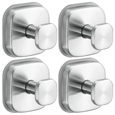 Suction Cup Hooks for Shower - Resuable Bathroom Hooks for Towels, Robes & Lo...