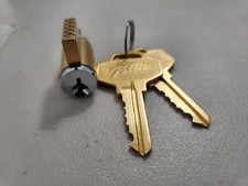 PELLA KEY CYLINDER CHROME FACE WITH TWO KEYS, NEW IN PACKAGE
