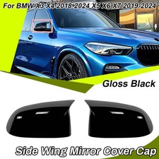 2 St�ck F�r BMW G01 G02 G05 G06 G07 Au�enspiegel Spiegelkappe Gl�nzend Schwarz