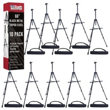66" Aluminum Tripod Adjustable Artist Display Easel Stand, Tabletop, 10 Pack