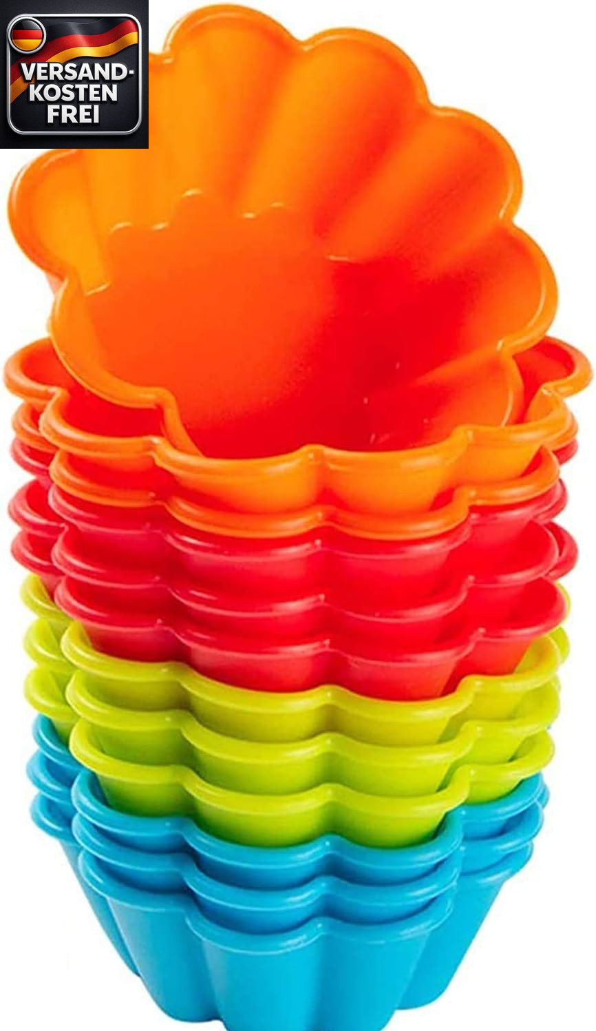 Silikon Muffinförmchen 12 Stück 7,6 cm Cupcake Formen Briocheform Kuchen Pudding