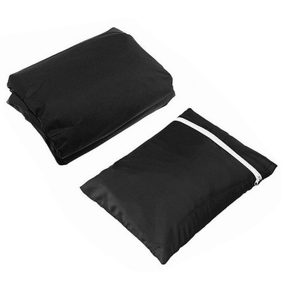 1pc Fire Pit Cover Light 210D Polyster PVC -Beschichtung Runde Abdeckung Schwarz