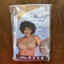 Playtex 18 Hour Ultimate Lift And Support Wire Free Bra 4745 Size 40C Warm Steel