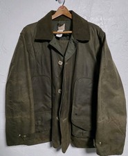 VINTAGE Filson Mens L Large Hunting Jacket Coat 435 Shelter Tin Wax Cloth Upland