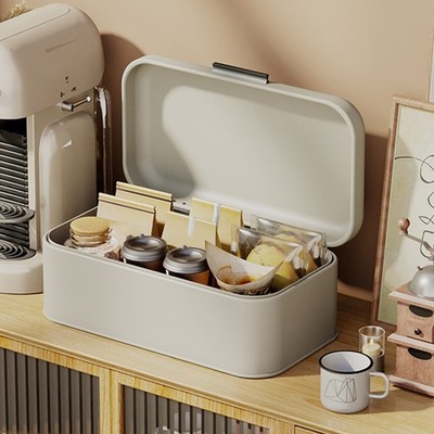 Elegante und funktionale Brotaufbewahrungsbox aus Metall geräumig für Zuhause