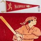 1950’s Nashville Vols Minor Tennessee 8.5x26 Inch Baseball Vintage Pennant MILB — photo 1