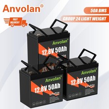 3X 12V 50Ah Battery Lithium Iron Phosphate LiFePO4 Battery For RV Marine Solar