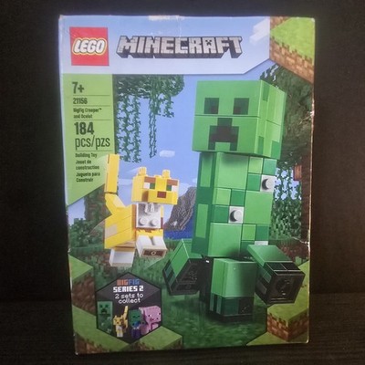 LEGO Minecraft BigFig Creeper and Ocelot 21156 Complete Set, 184 Pieces 
