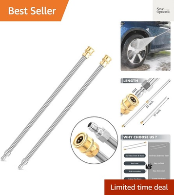 #ad #ad Pressure Washer Extension Wand 2 Pack 17 Inch Stainless Steel Heavy Duty Wan... $19.99