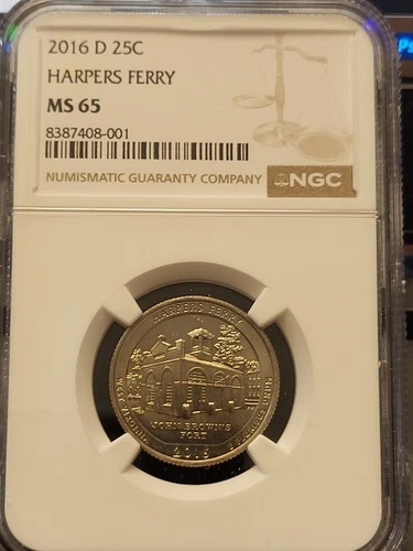 NGC MS 65 Clad 2016 Harper's Ferry Quarter D Mint Mark