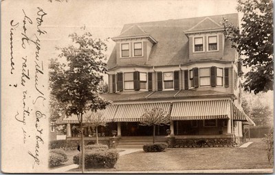 RPPC Unidentified House East Orange NJ  Measles & Death 1913 Photo Postcard E8