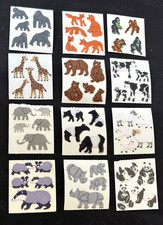 Rare Nla Sandylion Fuzzy Animal Family Stickersfoxsheepbadgergorillabears