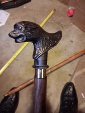 Vintage Victorian Walking Stick 4 Piece Dog Top